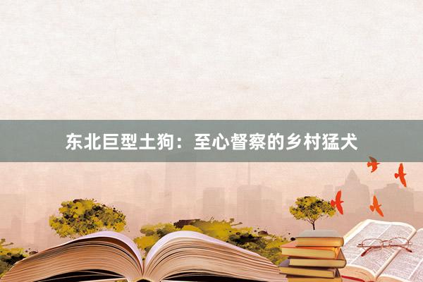 东北巨型土狗：至心督察的乡村猛犬